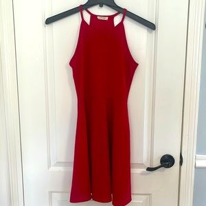 Olivia Tar Red Halter Dress Small